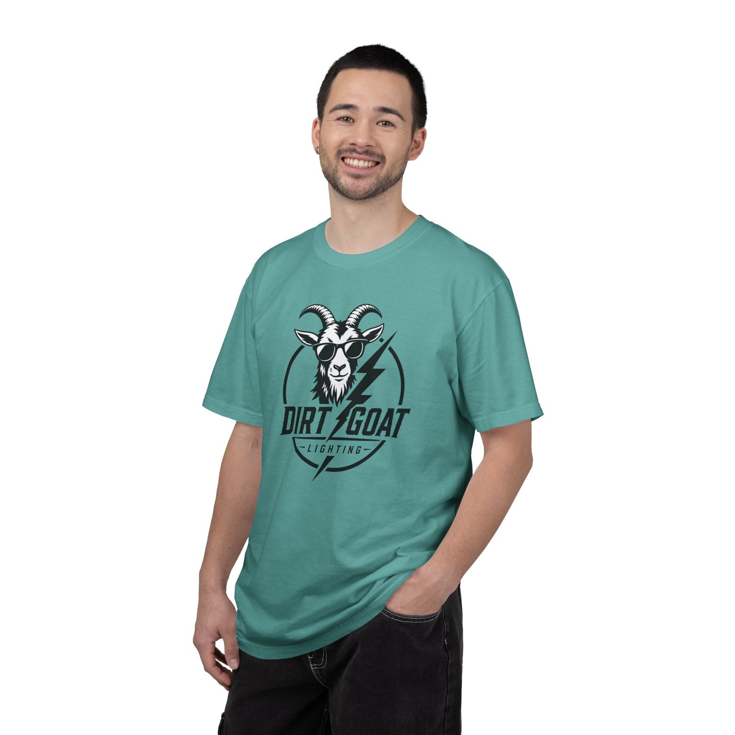 Dirt Goat Lightning T-Shirt — Vintage Goat Logo Tee