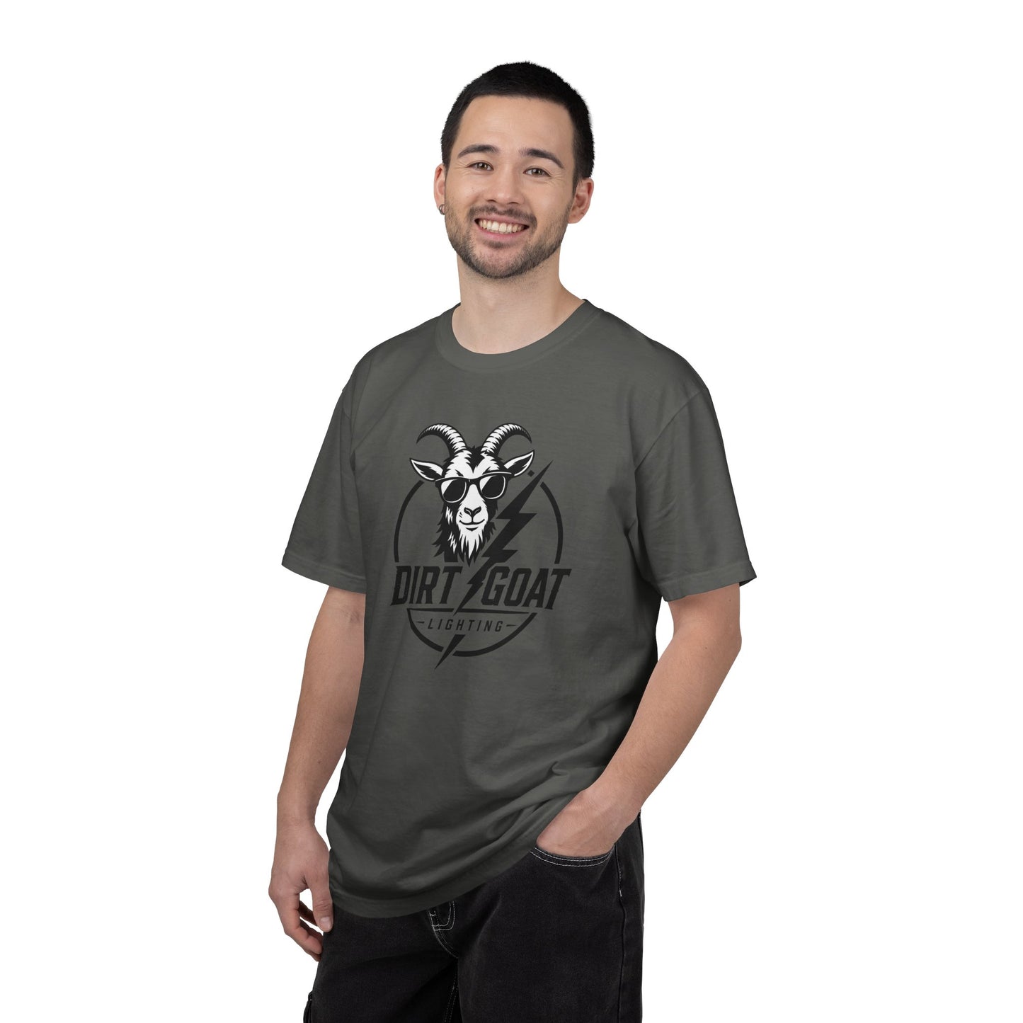 Dirt Goat Lightning T-Shirt — Vintage Goat Logo Tee
