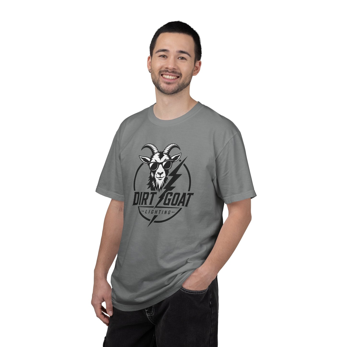 Dirt Goat Lightning T-Shirt — Vintage Goat Logo Tee